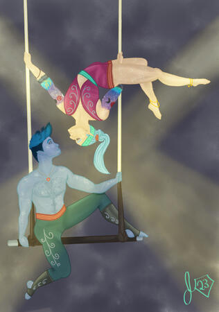 Aerith/Xeo Circus!AU