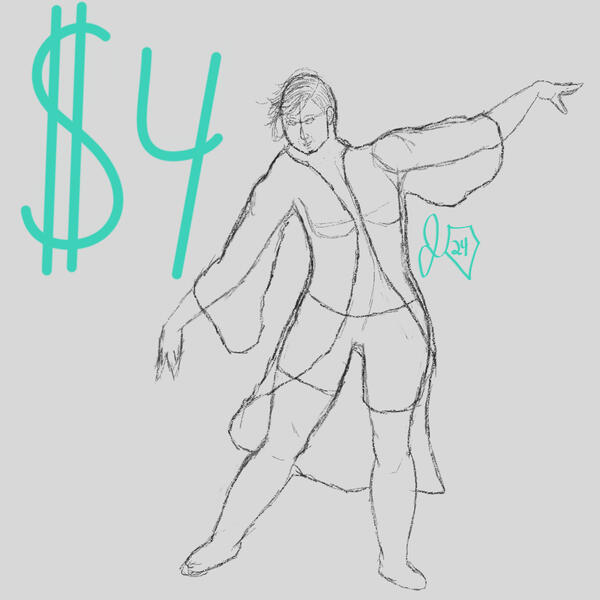 $4 Rough Sketch